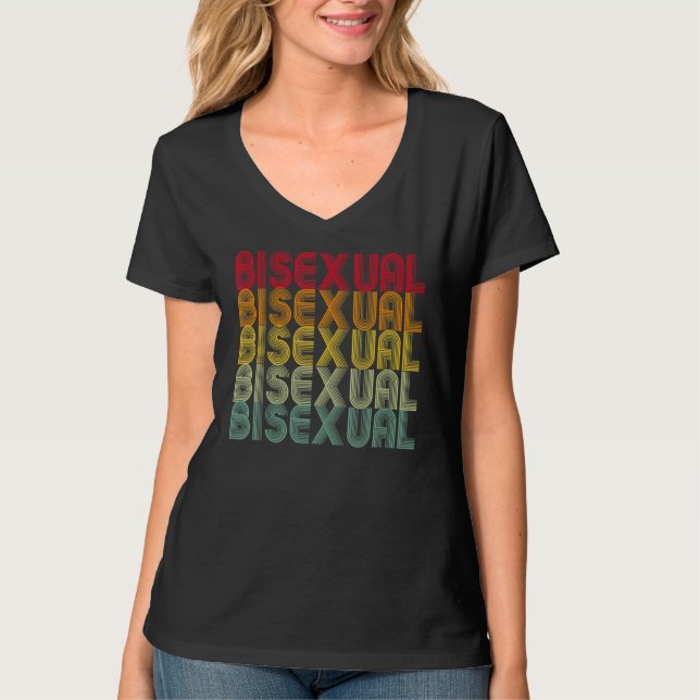 Camiseta Bi Pride Bissexualidade Bissexual Amor Repetitivo (Frente)