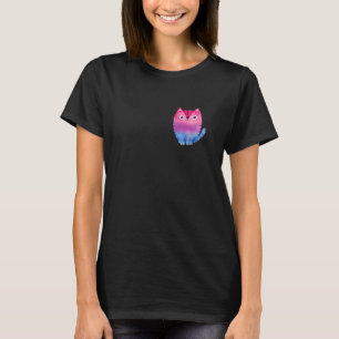 Camiseta Bi Pride Cat Lgbtq Sinalizador Bissexual Mês