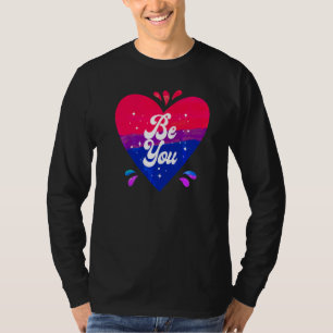 Camiseta Bi Pride Flag Bisexual Heart Be You