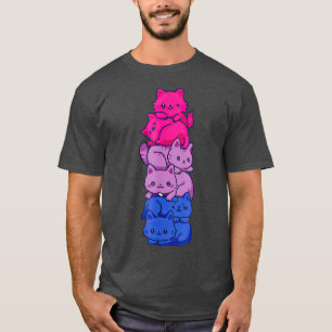 Camiseta Bi Pride Gato LGBT Bandeira Biseual Cute Kawaii Ca
