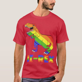Camiseta Bi-Rex Rainbow Dino, Orgulho Mês lgbt lgbtq Premiu