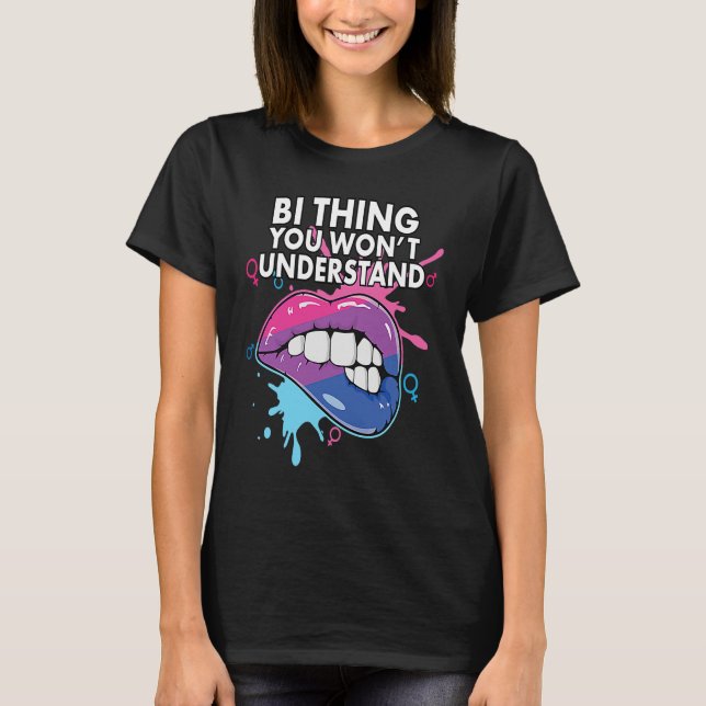 Camiseta Bi Thing You Won't Understand Bisexual Rainbow Pri (Frente)