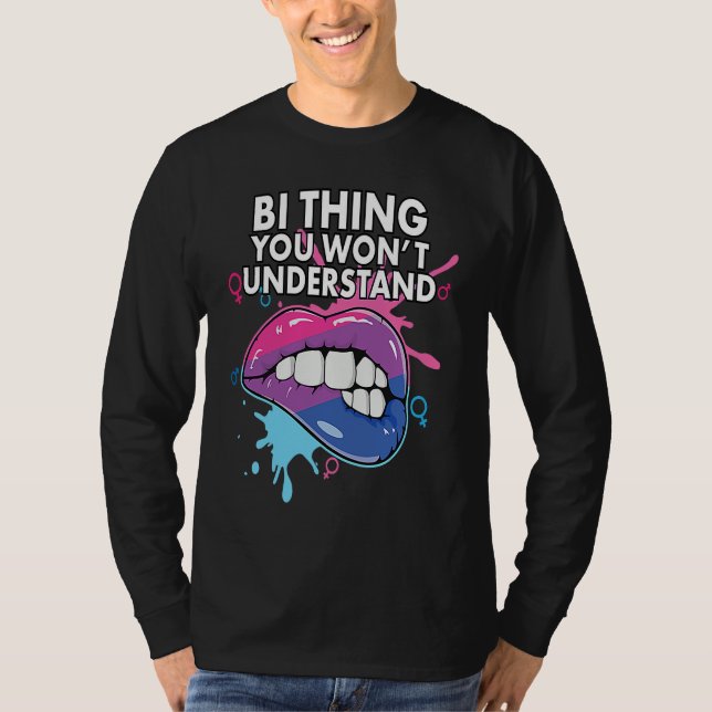 Camiseta Bi Thing You Won't Understand Bisexual Rainbow Pri (Frente)