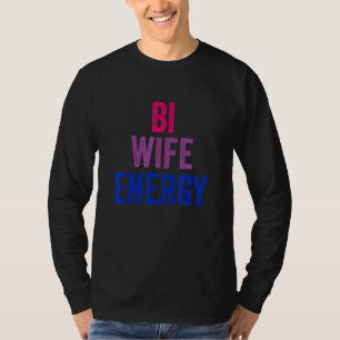 Camiseta Bi Wife Energy Bisexual Priorado Bissexual Flag Lg