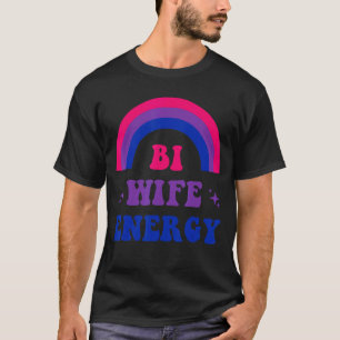 Camiseta Bi Wife Energy Bisexual Priorado Bissexual Flag Lg