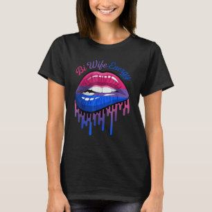 Camiseta Bi Wife Energy Lábios Bissexualidade Orgulho Bi Bi