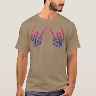 Camiseta Bi Wife Energy Skeleton Rock Hand Biseual Orgulho 