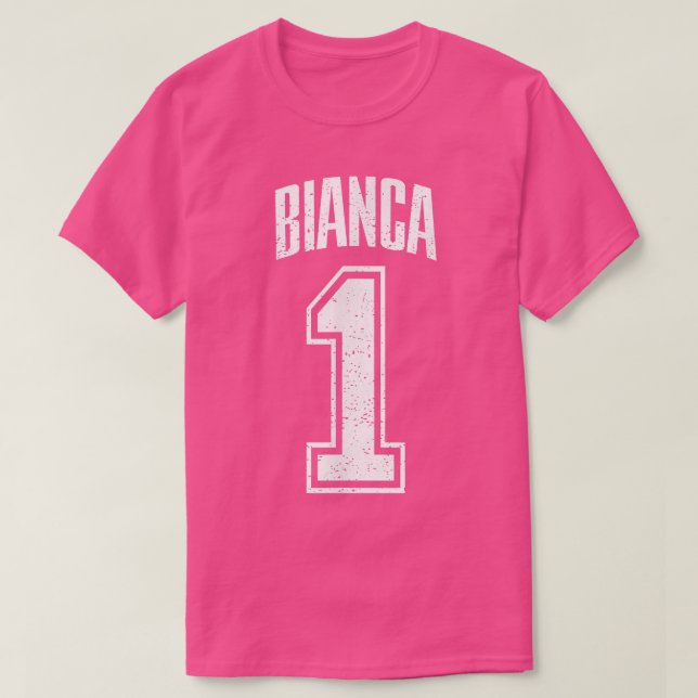 Camiseta Bianca Supporter Number 1 Biggest Fan  (Frente do Design)