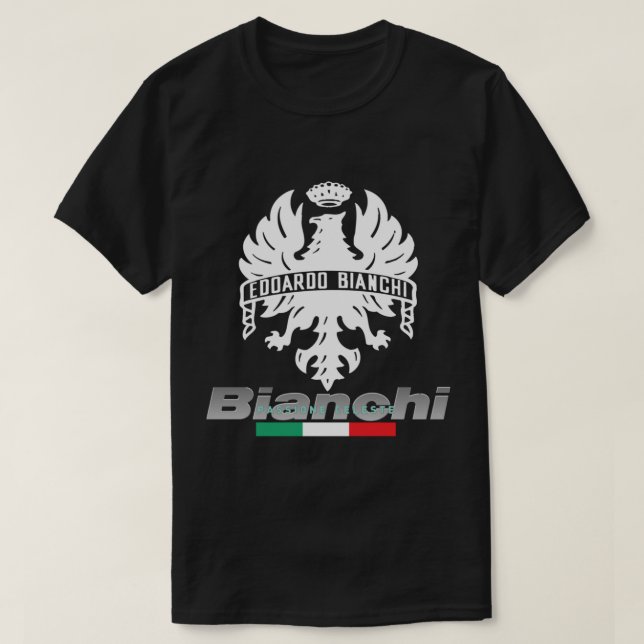 Camiseta Bianchi Bicicletas Edoardo Bianchi Passione Celest (Frente do Design)