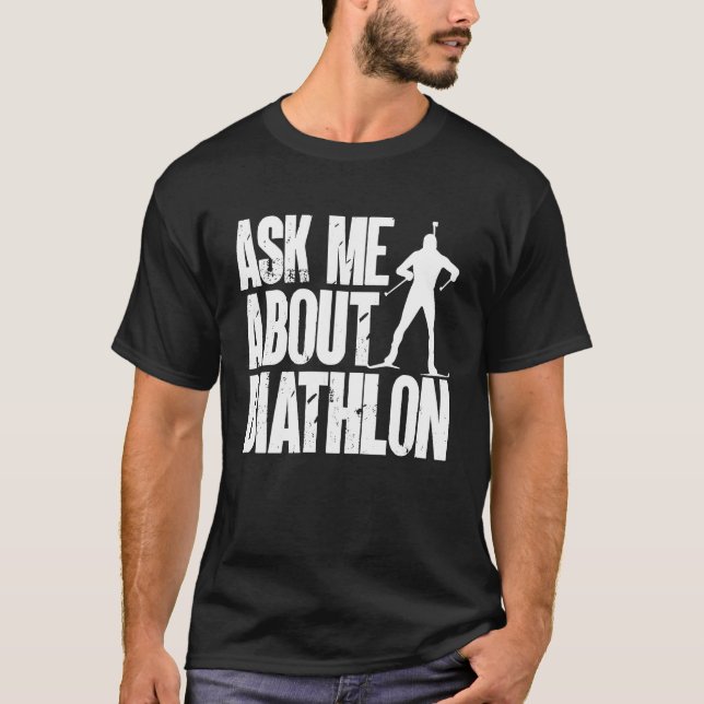 Camiseta Biathlon Biathlete Cross Skiing Target Shooting (Frente)