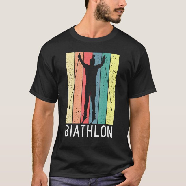 Camiseta Biathlon Biathlete Winter Sports Cross Country Ski (Frente)