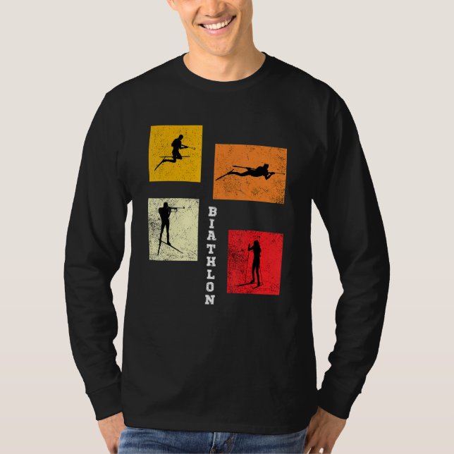 Camiseta Biathlon Cross Country Skiing Biathlete Winter Spo (Frente)