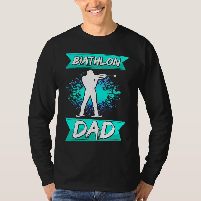 Camiseta biathlon dad sport winter sports biathlete skier f (Frente)