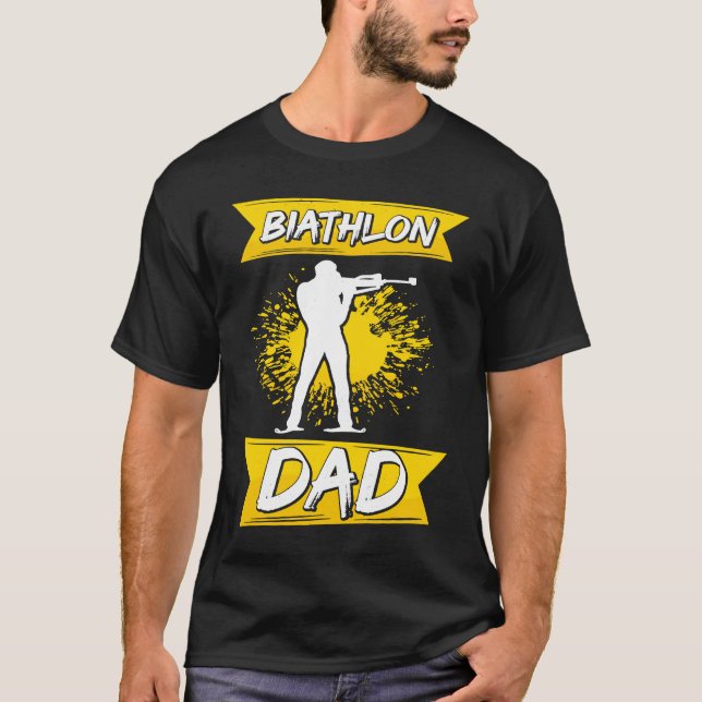 Camiseta Biathlon Dad  Winter Sports Biathlete Father Mount (Frente)