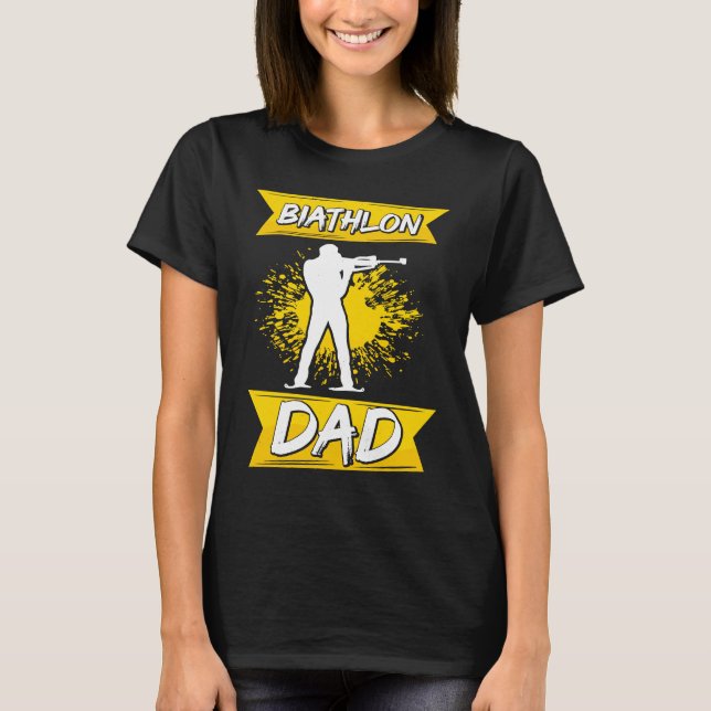 Camiseta Biathlon Dad  Winter Sports Biathlete Father Mount (Frente)