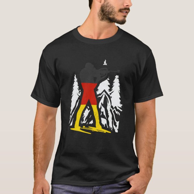 Camiseta Biathlon Germany winter biathlete skier mountain   (Frente)