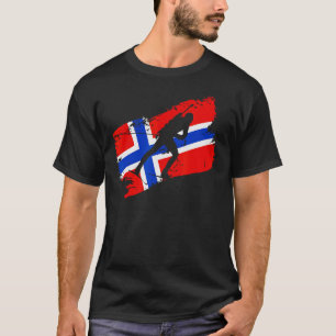 Camiseta Biathlon Norway Flag Norweigan Cross Country Skiin