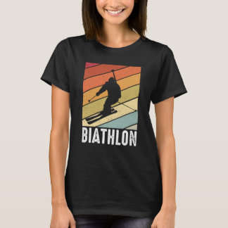 Camiseta Biathlon retro winter sports biathlete skier mount