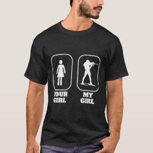 Camiseta Biatleta Engraçado Namorada Bo Biatlonista