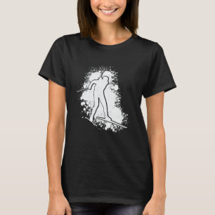 Camiseta Biatlo Esportes Coloridos de Inverno Biatleta Cruz