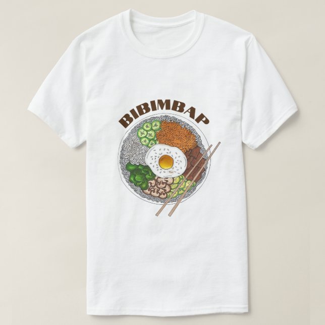 Camiseta Bibimbap Cozinhar Coreano Comida Cuisine Rice Vice (Frente do Design)