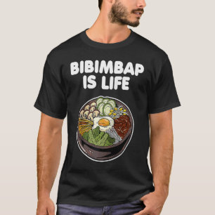 Camiseta Bibimbap é Vida Comida Coreana Arroz Kimchi Gochuj