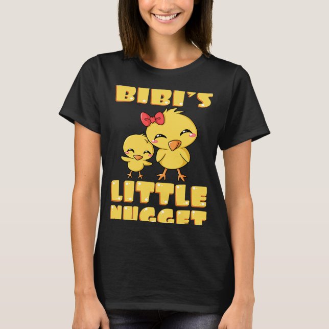 Camiseta Bibi's Little Nugget Chicken Lover Grandma Mãe' (Frente)