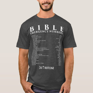 Camiseta Bible Emergency Hotline Number Cool Chritian