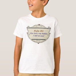 Camiseta Bible Psalm 23:1 Shield Kid's Tee Shirt
