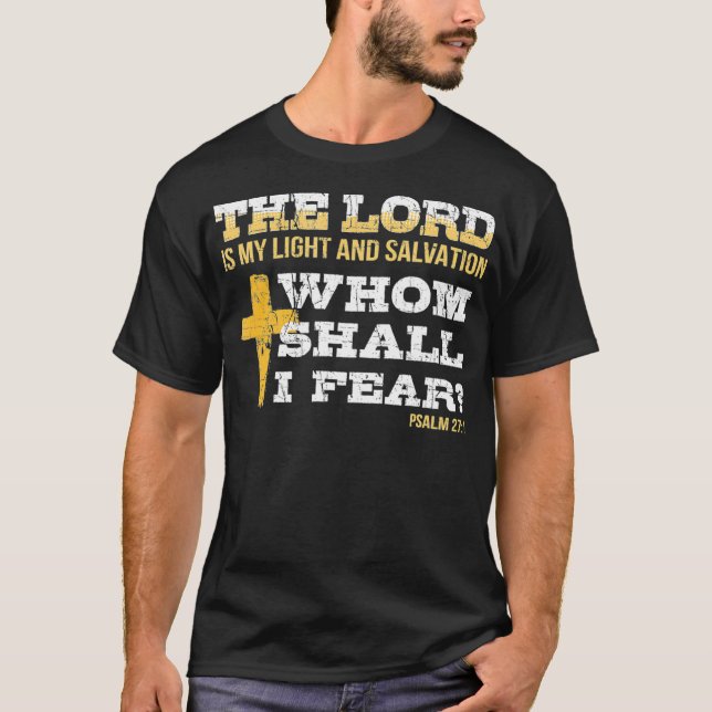 Camiseta Bible Psalm 271 Religious Items Patriotic Christia (Frente)