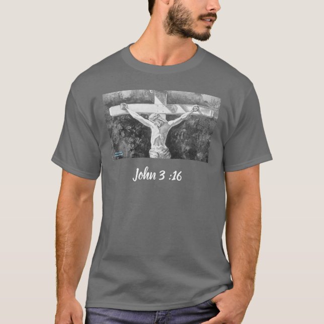 Camiseta Bible Verse 'For God' Cross Personalize (Frente)