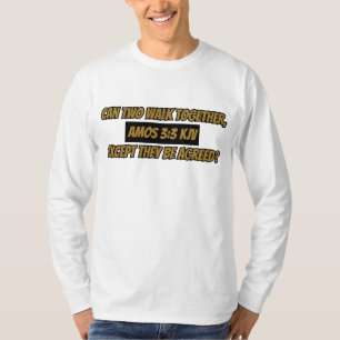 Camiseta Bíblia Amos 3:3 KJV - Escritura Versa Masculina