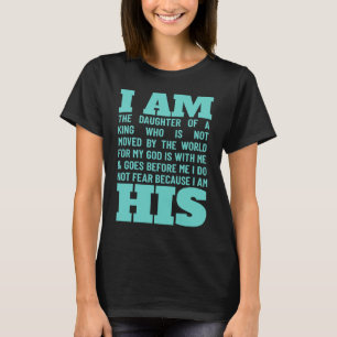 Camiseta Bíblia Cristã das Escrituras Versa Fé, Filha de De