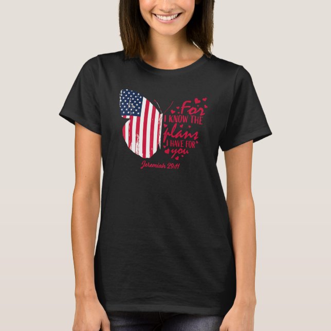 Camiseta Bíblia Cristã de Bandeira Americana Verso 4º (Frente)
