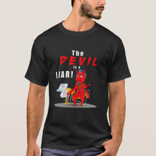 Camiseta Bíblia Cristã Engraçada Versa O Diabo É Um Men