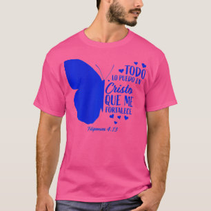 Camiseta Bíblia Cristã Espanhola Bonita Verso Mulheres Reli