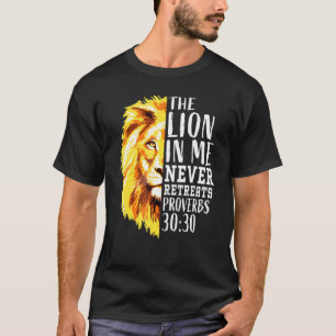 Camiseta Bíblia Cristã Religiosa Verso Homens Pai Leão de J