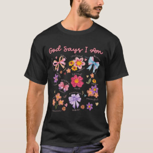 Camiseta Bíblia Cristã Verdade Deus Diz Que Sou Mulher Bíbl