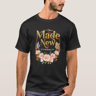 Camiseta Bíblia Cristã Verse 2 Corinthians 517 Flor