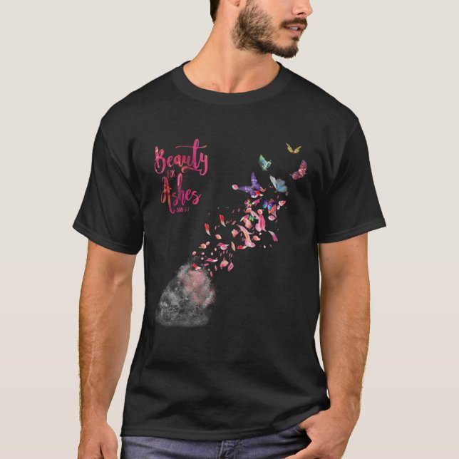Camiseta Bíblia Cristã Verse Citação Isaiah 613 Beleza Para (Frente)