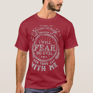 Camiseta Bíblia Cristã Verse Gift Psalm 23 4 Yea Embora