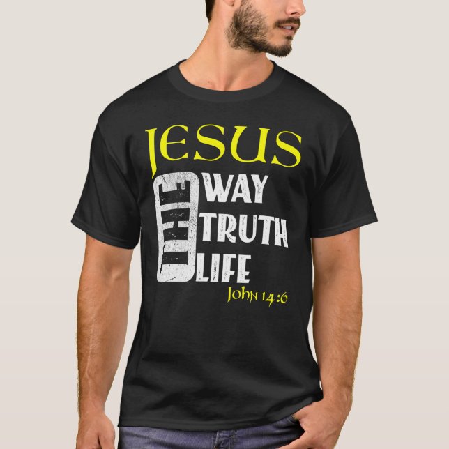 Camiseta Bíblia Cristã Verse John 146 1 (Frente)