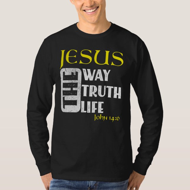 Camiseta Bíblia Cristã Verse John 146 1 (Frente)