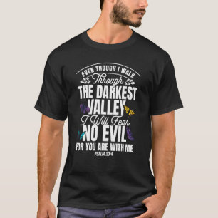 Camiseta Bíblia Cristã Verse Psalm 234 Flor Borboleta