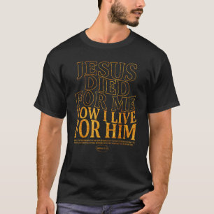 Camiseta Bíblia Cristã Verso Jesus Morreu Por Mim Bíblia Qu