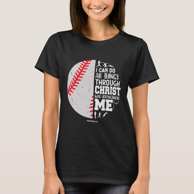 Camiseta Bíblia de Baseball Cristão Verso Tudo (Frente)