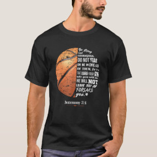 Camiseta Bíblia de Deuteronomia Cristã de Basquete Verse Fa