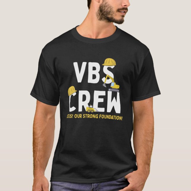 Camiseta Bíblia de férias S de tripulantes de betão e gruas (Frente)