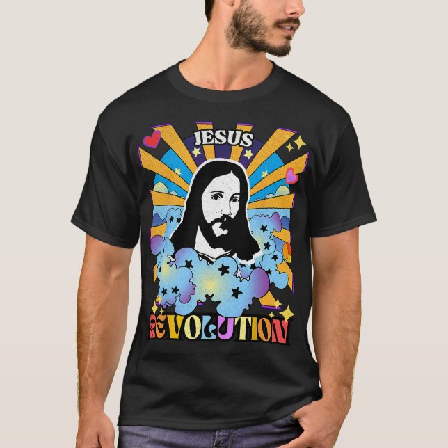 Camiseta Bíblia de Jesus-Revolução Verso da Igreja Cristã (Frente)