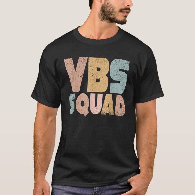 Camiseta Bíblia de VBS Squad Vacation  VBS Professor Cristo (Frente)